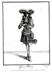 A király tisztje, 1675 (bw print)